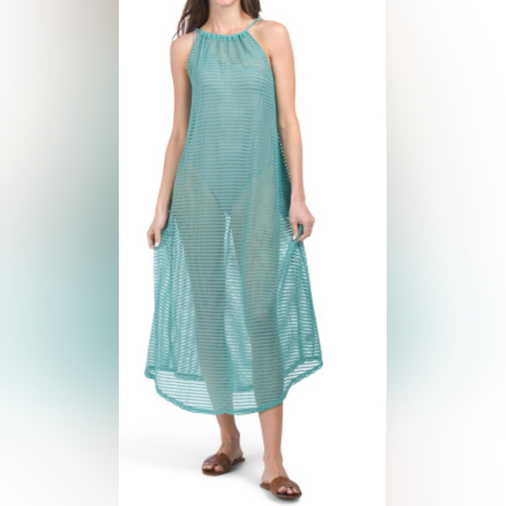 Haute Hippie beach / pool coverup/ Teal Green/Sz. L/Pockets/NWT